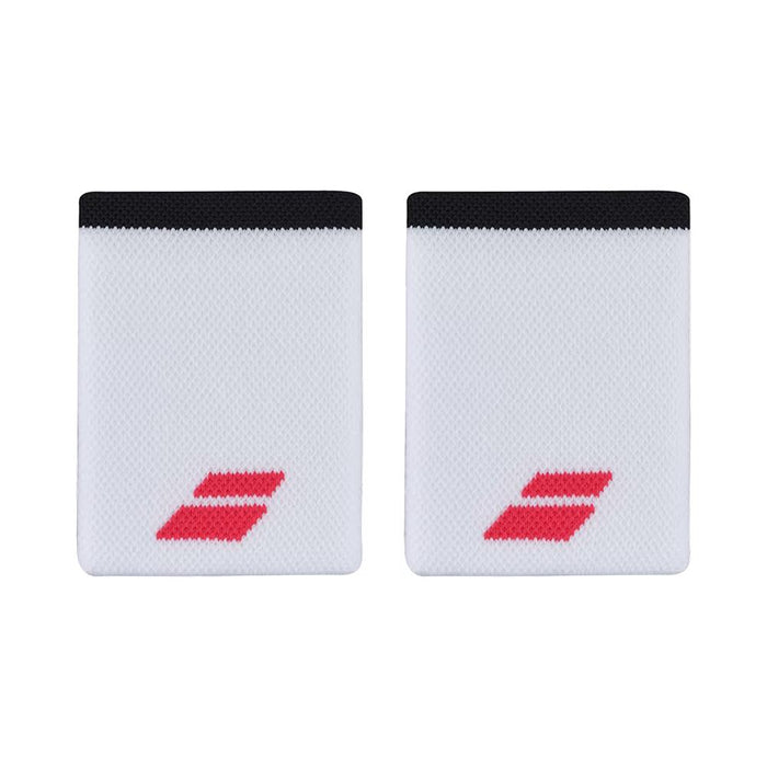 Babolat Tenis Munhequeras Logo_Jumbo_Wristband White/Strike_Red