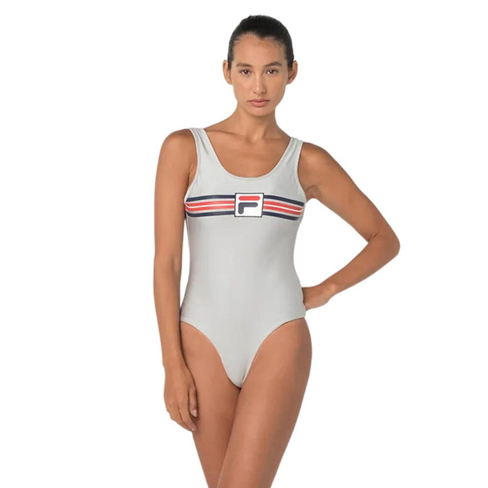 Fila Traje_de_banho Femenino Natacion Double Black_Stamped/Silver