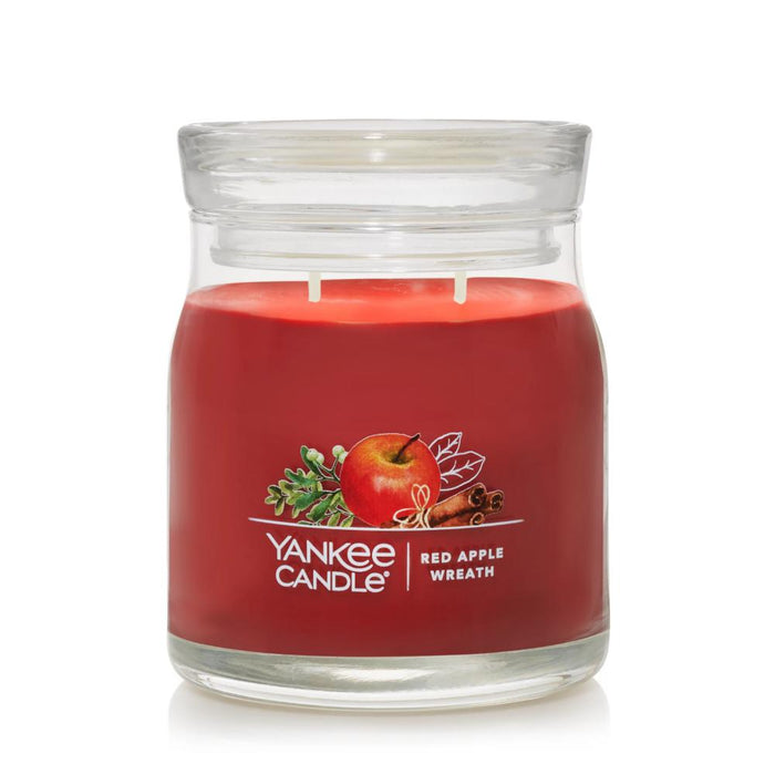 YANKEE CANDLE JAR-YCNC MED2 RD APL WR