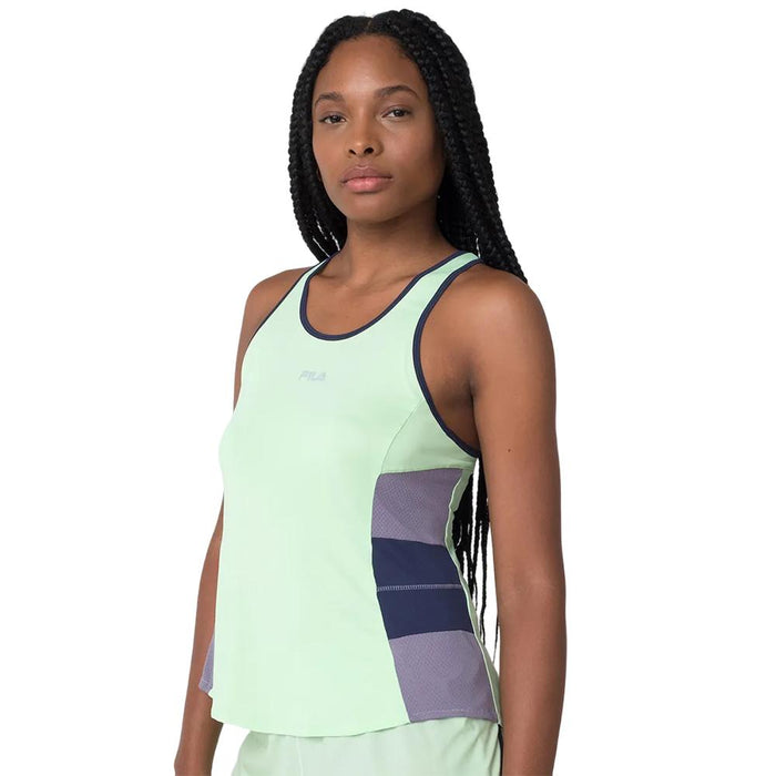 Fila Camisillas Femenino Running Block Green_Flour_Light