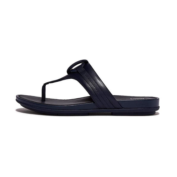 FitFlop Sandalias Femenino Gracie_Rubber-Circlet_Leather_Toe-Post_Sandals Midnight_Navy