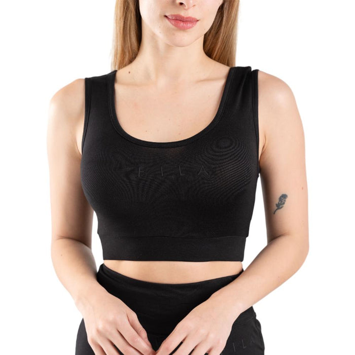 Fila Tops Femenino Tayler_Bralette_Hd_Raised_Rubber_Transfer_Rp Black