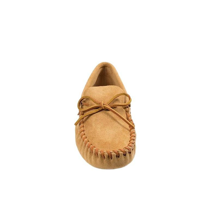 Minnetonka Masculino Leather_Laced_Softsole Tan