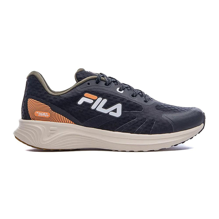 Fila Deportivos Masculino Running Racer_Gripper Negro/Tangerine/Oliva