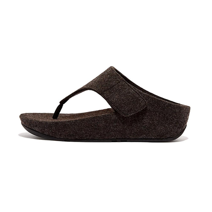 FitFlop Sandalias Femenino Shuv_E01_Adjustable_Felt_Toe-Post_Sandals All_Black