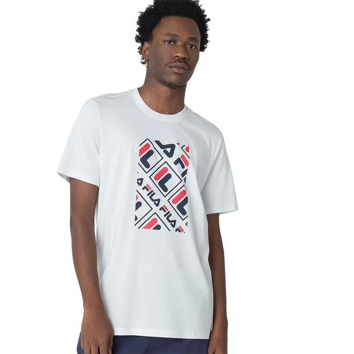 Fila Remeras Masculino T-Shirt Outline Logos White