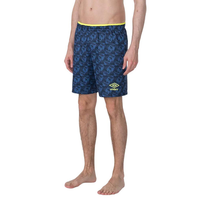 Umbro Bermudas Masculino Futevolei Long_Shorts_Deg. Marino/Lima