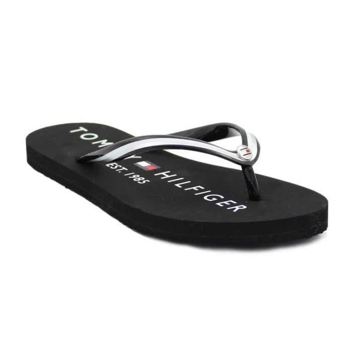 Tommy Hilfiger Femenino Flip_Flop_Sandals Tommy Glossy Beach_Sandal Black