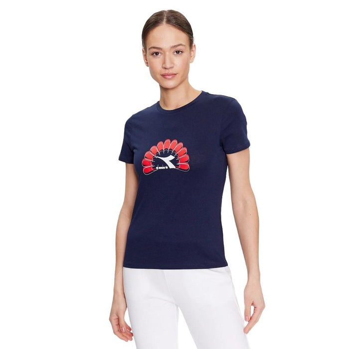 Diadora T-Shirt Femenino T-Shirt _SS_G_Graphic Classic_Navy