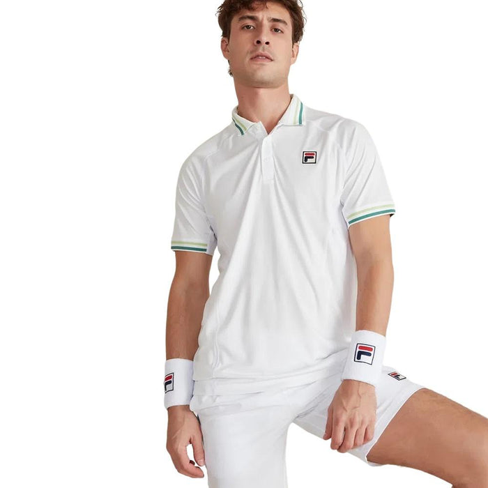 Fila Tennis Polo_Shirt Masculino Baseline Blanco