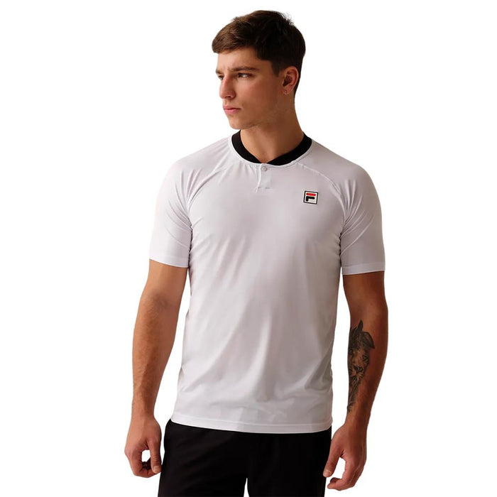 Fila Polos Masculino Tennis Shirt_Classic White/Black