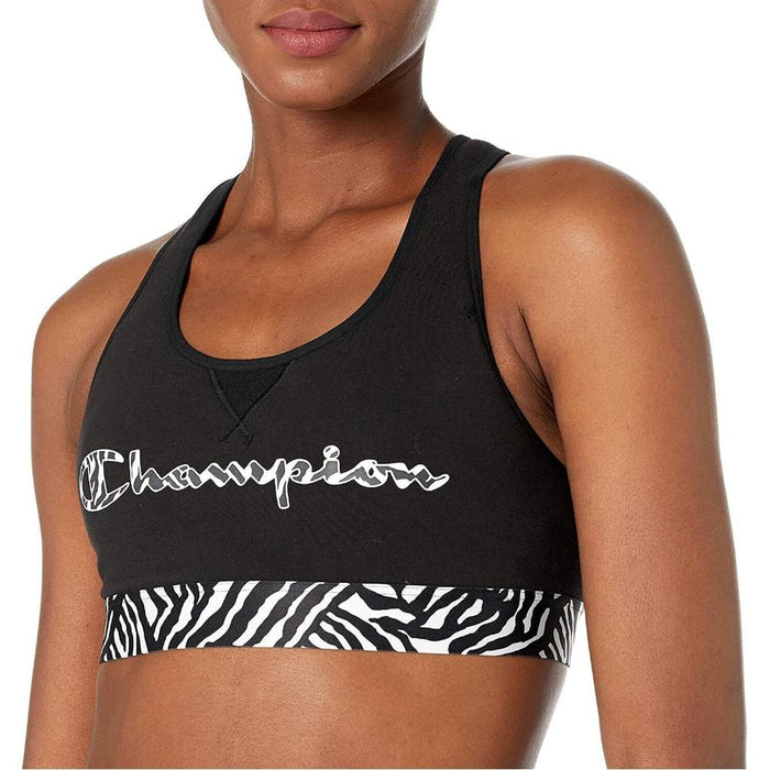 Champion Top_Bra Femenino The_Authentic__Graphic Black/Zebra