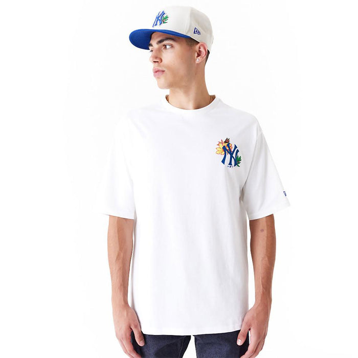 New_Era Remeras MLB Floral_Grphc_Os_Tee_Neyyan White