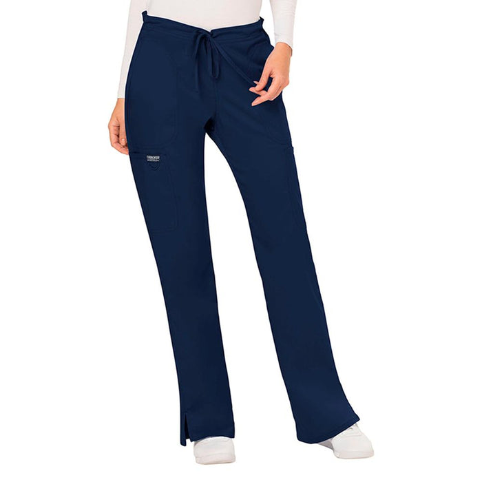 Cherokee Mid Rise Moderate Flare Drawstring Pant