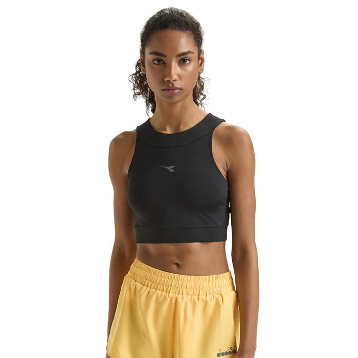 Diadora Top Femenino L._Crop_Top_Run Black