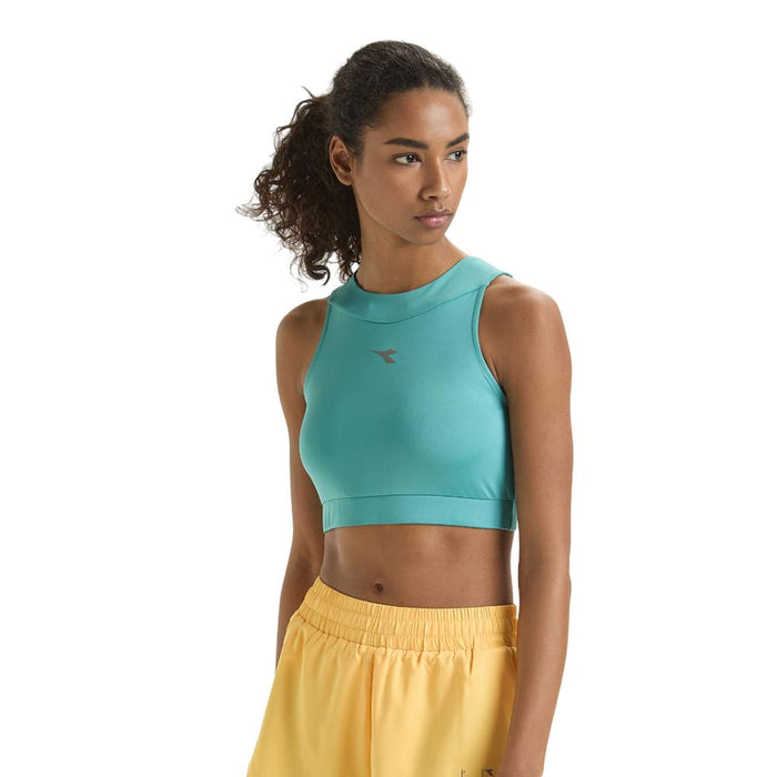 Diadora Top Femenino L._Crop_Top_Run Dusty_Turquoise