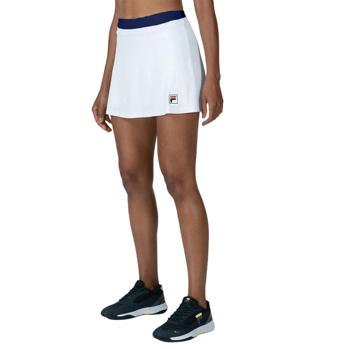 Fila Polleras Femenino Tennis Skort_Game_Basic White/Navy