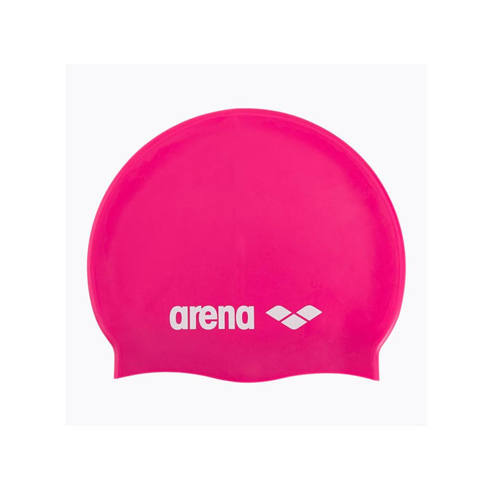 Arena Gorras_de_Natacion Unisex Classic_Silicone Fuchsia_White