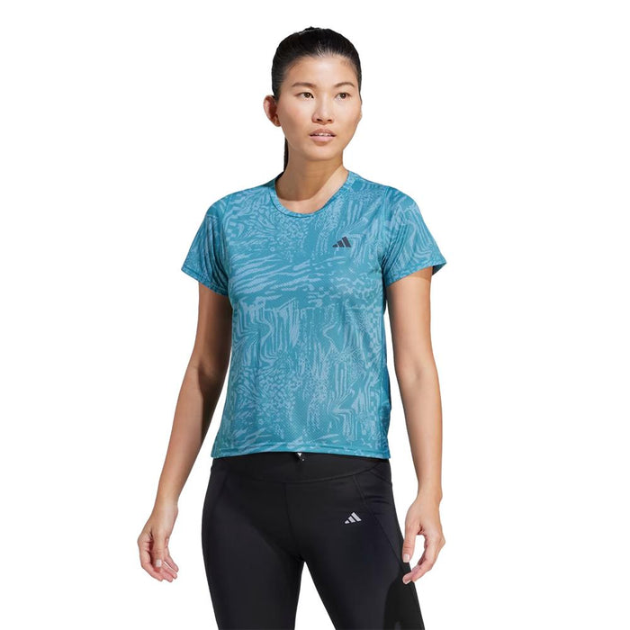 Adidas Remeras Femenino Ri_3B_Aop_Tee Turquesa