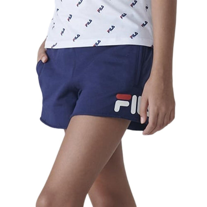 Fila Shorts Ninhos Moda Letter Navy