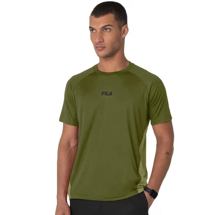 Fila Remeras Masculino Running Blend_Mix Mixed_OliveGreen/Olive_Green