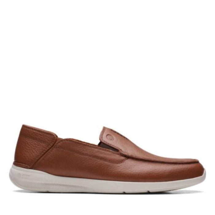 Clarks Casual Masculino Gorwin_Step Tan Leather