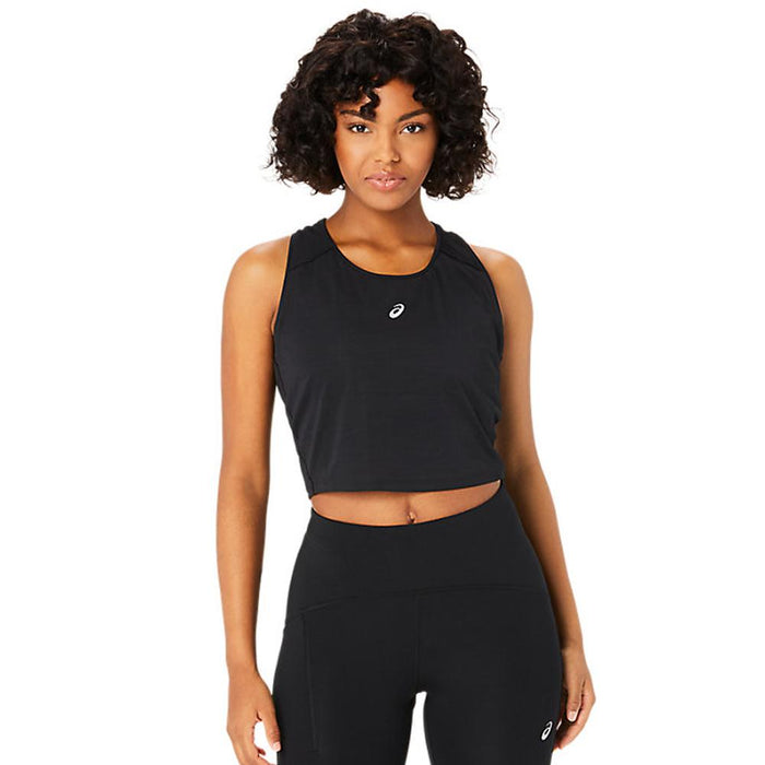 Asics Remeras Femenino Running Road_Crop_Top Performance_Black