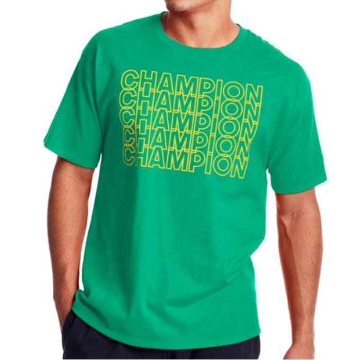 Champion T-Shirt Masculino Classic_Graphic_Tee Green_Myth