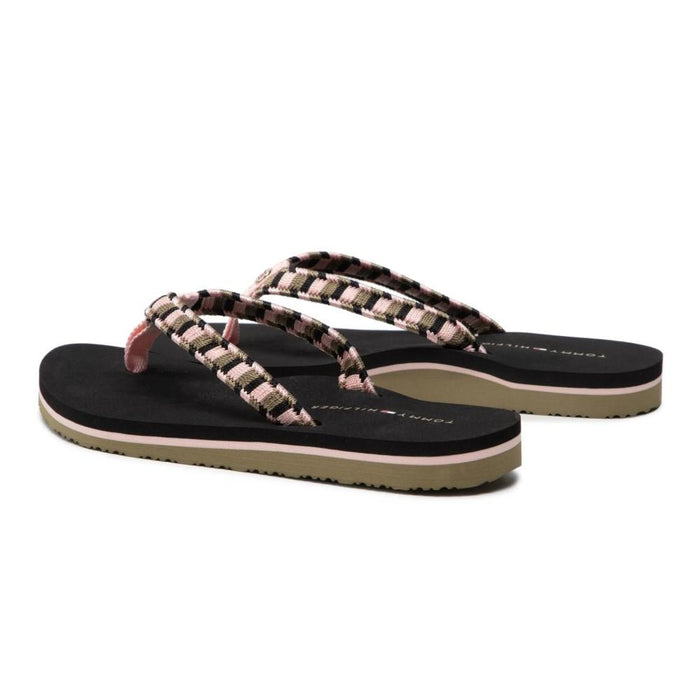 Tommy Hilfiger Zapatillas Femenino Woven_Webbing_Flat_Beach_Sanda Black