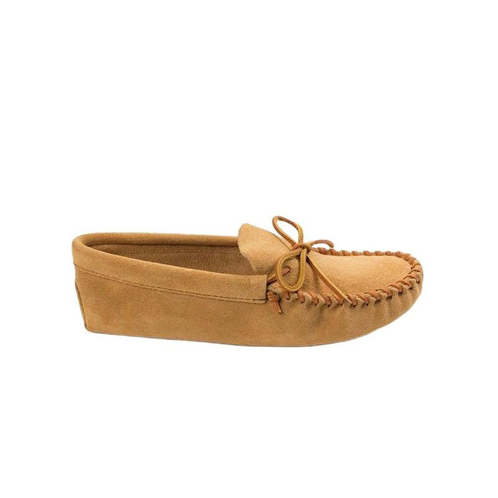 Minnetonka Masculino Leather_Laced_Softsole Tan