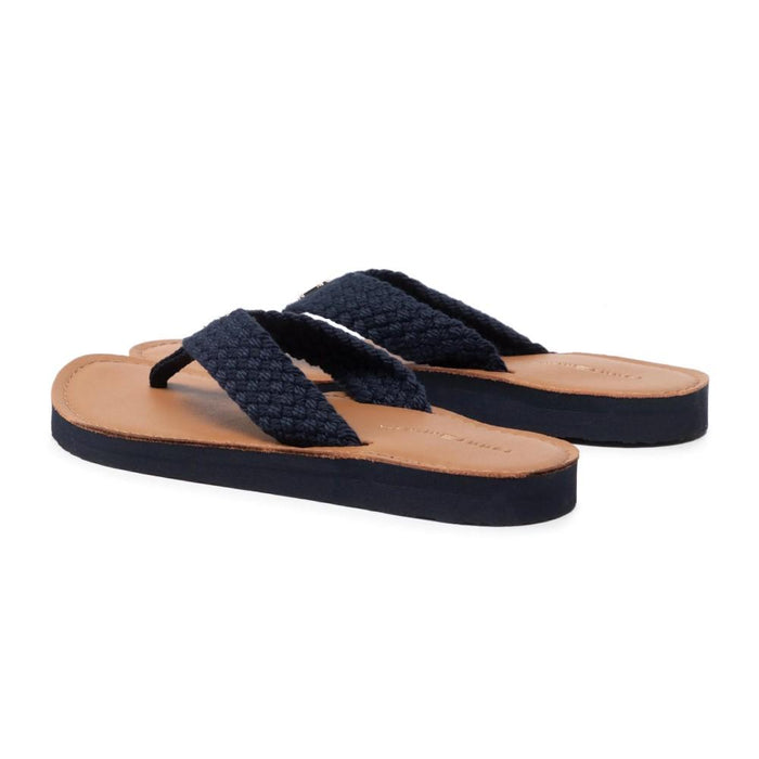 Tommy Hilfiger Zapatillas Femenino Th_Leather_Footbed_Beach_Sand Desert_Sky