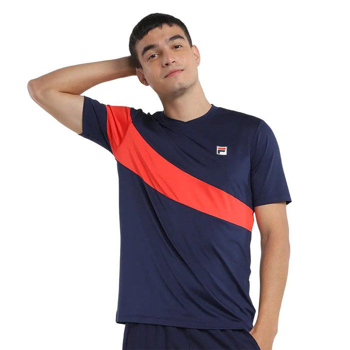 Fila Remeras Masculino Tennis Flag Navy/Red