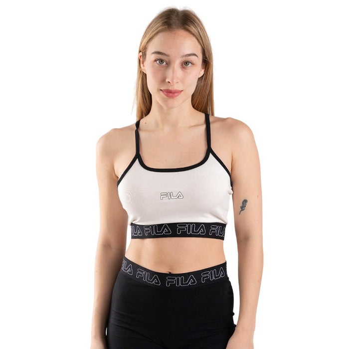 Fila Top Femenino Branca_Crop_Top Gardenia