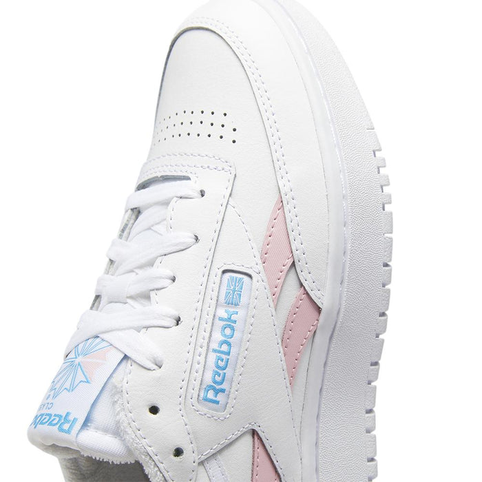 Reebok Classics Femenino Club_C_Double_Revenge Ftwr_White/Pink_Glow/Radiant_Aqua