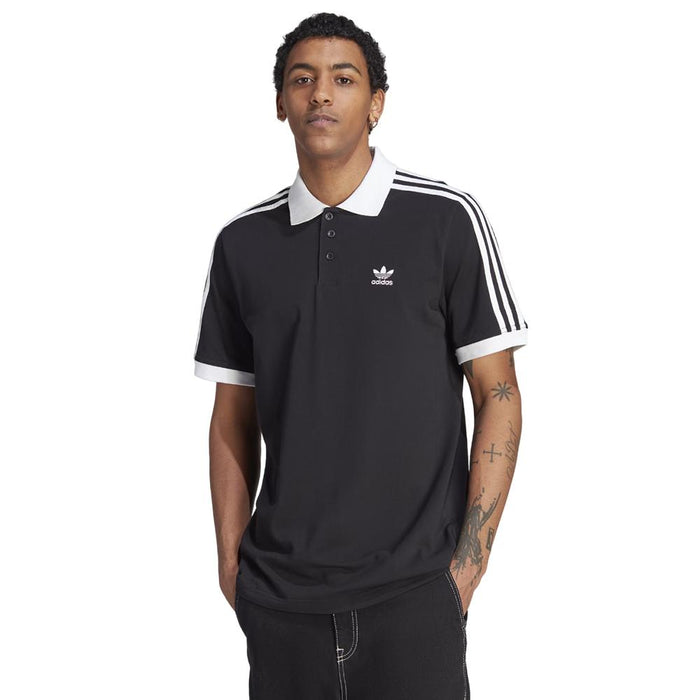 Adidas Polos Masculino 3-Stripe_Polo Negro