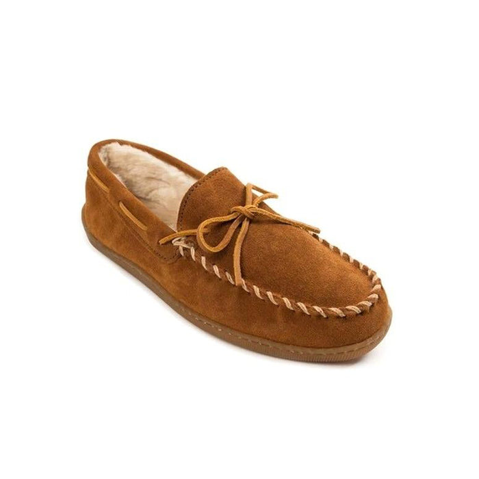 Minnetonka Masculino Pile_Lined_Hardsole Brown