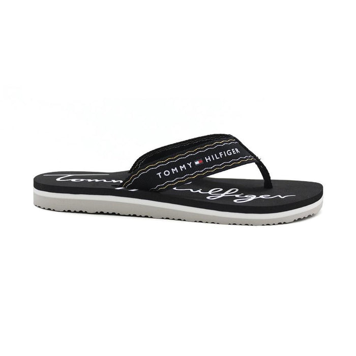 Tommy Hilfiger Zapatillas Femenino Signature_Mid_Wedge_Beach_San Black