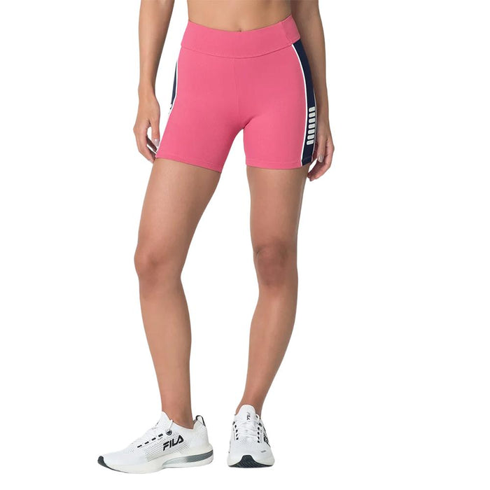 Fila Bermudas Femenino Training Long_Shorts_Seven_Stripes_Fit RoseCherry/Navy/White