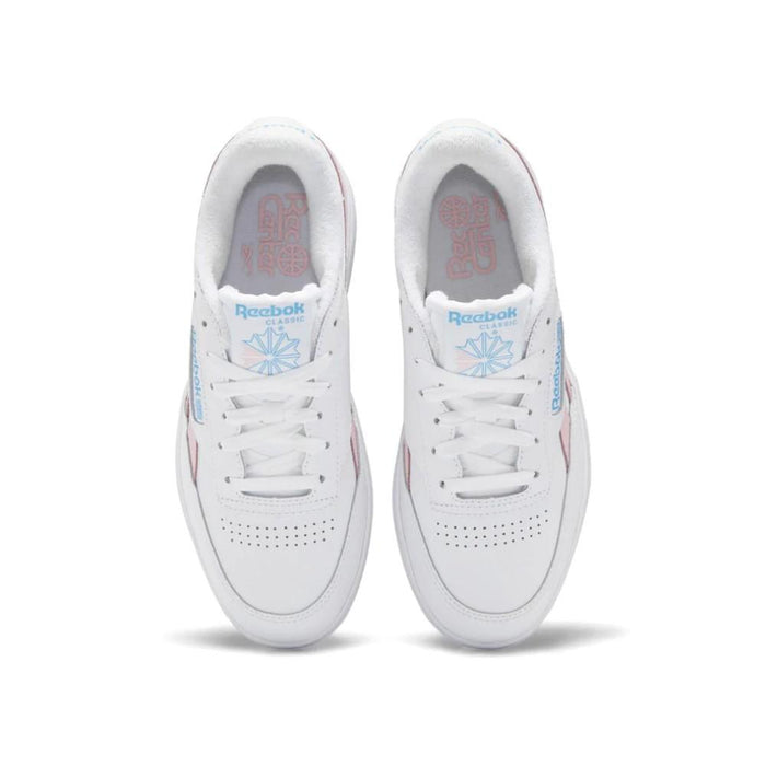 Reebok Classics Femenino Club_C_Double_Revenge Ftwr_White/Pink_Glow/Radiant_Aqua