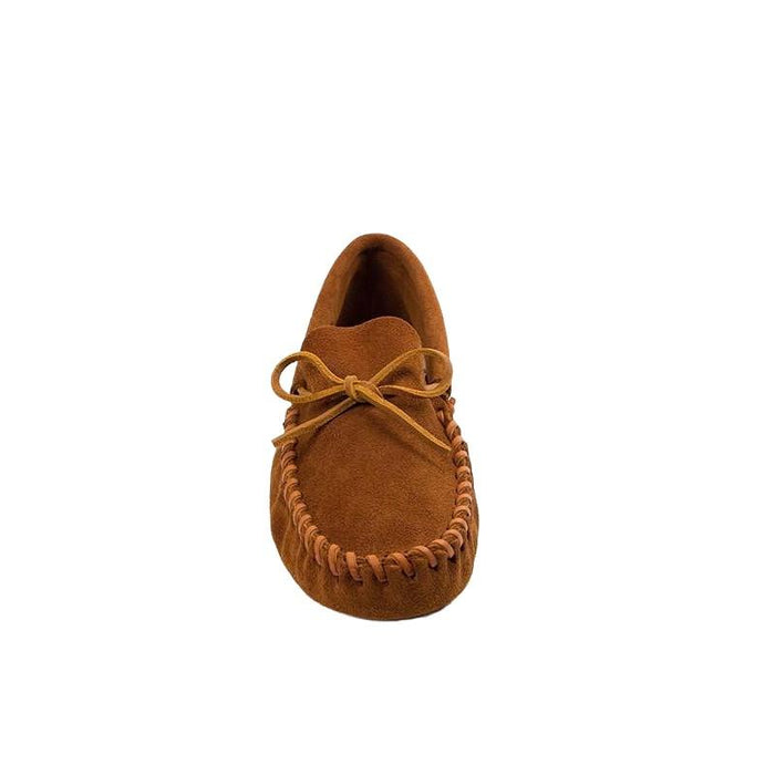 Minnetonka Masculino Leather_Laced_Softsole Brown