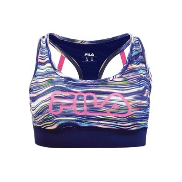 T22197W-2 Fila Tops Femenino Training Fila_Navy/Knockout_Pink/Print