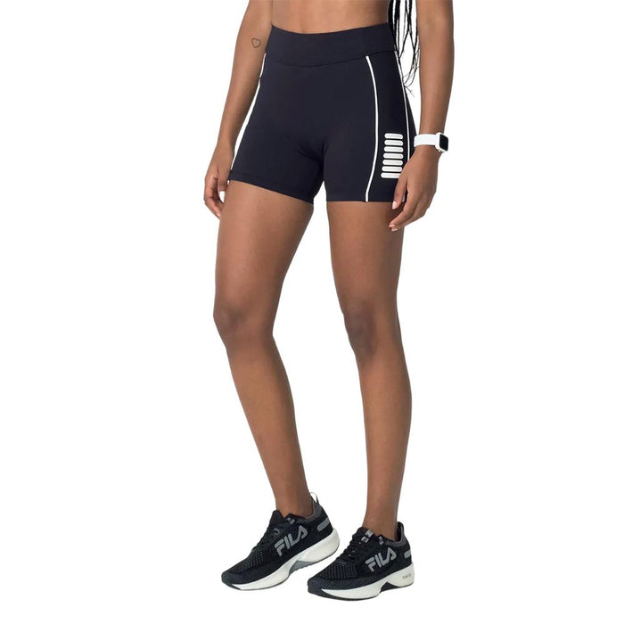 Fila Bermudas Femenino Training Long_Shorts_Seven_Stripes_Fit Black/White