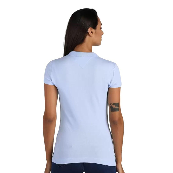 Tommy Hilfiger Polo Femenino Short_Sleeve_Slim_Polo Breezy Blue