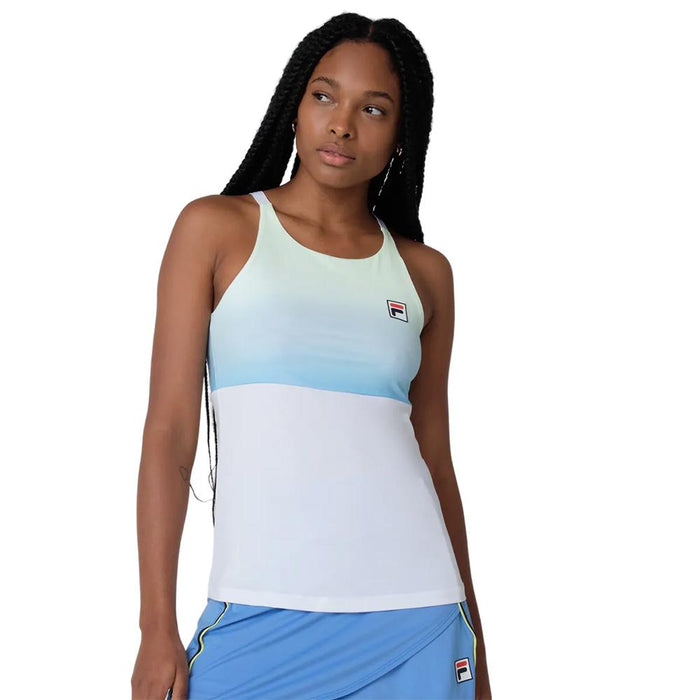 Fila Camisillas Femenino Tenis Backspin_Cami White/Yellow_Neon_Light/blue