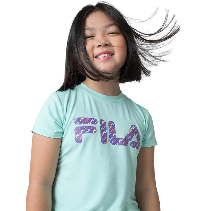 Fila Remeras Ninhos Moda Letter_Slim Aqua