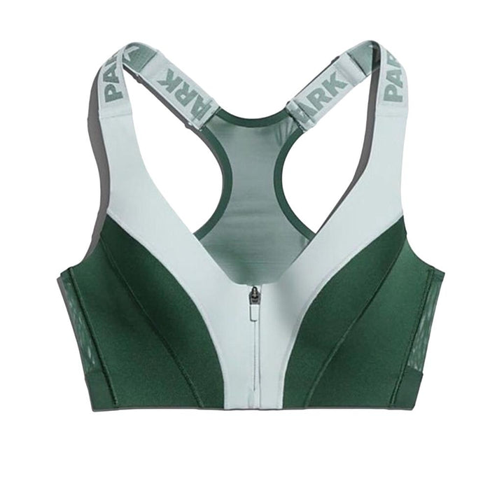 H25157 Adidas Tops Femenino Ivp_Zip_Bra Grntnt/Drkgrn