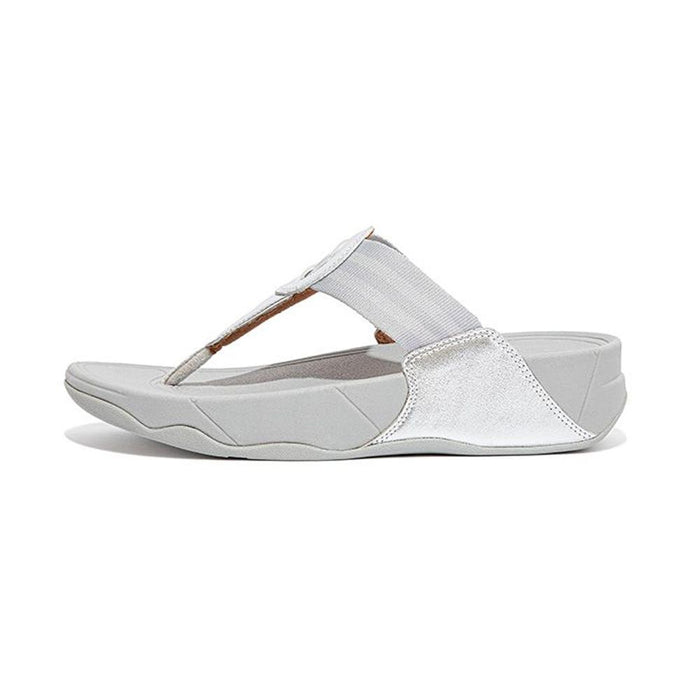 FitFlop Sandalias Femenino Walkstar_Toe-Post_Sandals Silver