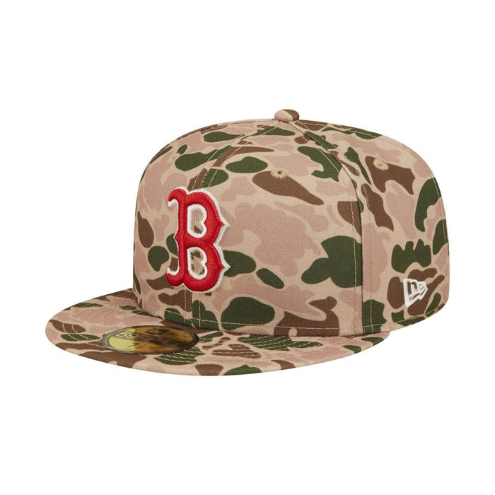 MAZ-New_Era Gorros MLB 59Fifty Boston_Red_Sox Camouflage/Red/Orange