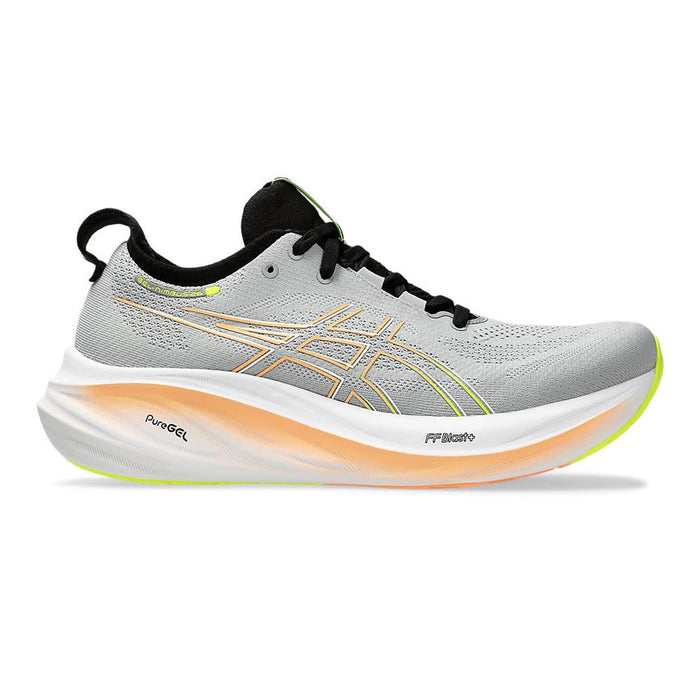 Asics Deportivos Masculino Running Gel_Nimbus_26 Piedmont_Grey/Safety_Yellow