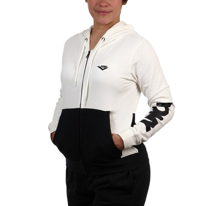 FP2205-3-1-Pony Jacket_Hodded_with_Zip Femenino FP2205 White/Black